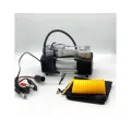 Автомобильный компрессор двухпоршневой Air Compressor 12V 628-4x4 • Электрический насос для шин от прикуривателя 12 В с манометром для автомобиля, внедорожника, кроссовера и дороги
