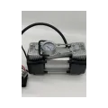 Автомобильный компрессор двухпоршневой Air Compressor 12V 628-4x4 • Электрический насос для шин от прикуривателя 12 В с манометром для автомобиля, внедорожника, кроссовера и дороги