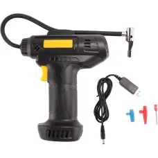 Автомобильный компрессор ручной с аналоговым манометром LY-910 • Насос для шин от прикуривателя 12V с набором насадок Автомобильный компрессор ручной с аналоговым манометром LY-910 • Насос для шин от прикуривателя 12V с набором насадок