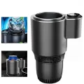Автомобильный подстаканник USAMS Smart Cup Black с подогревом и охлаждением • Термоподстаканник для авто 0–60° с экраном температуры и питанием от прикуривателя