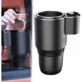Автомобильный подстаканник USAMS Smart Cup Black с подогревом и охлаждением • Термоподстаканник для авто 0–60° с экраном температуры и питанием от прикуривателя