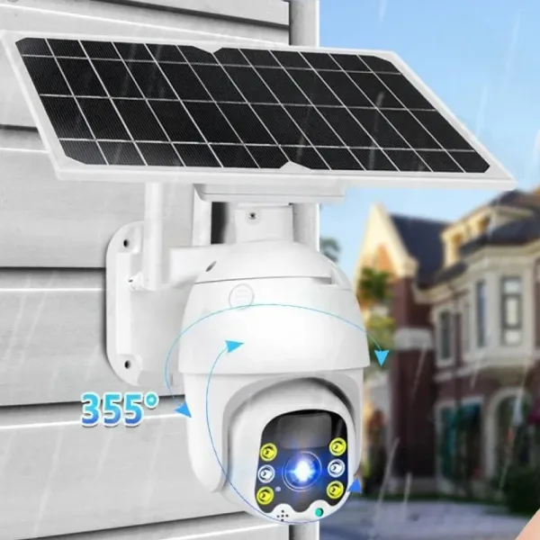 Автономная 4G камера видеонаблюдения на солнечной батарее • IP-камера с поворотом, SIM, ночной съёмкой и детектором движения