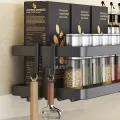 Многофункциональная полка - органайзер для специй и приправ · Настенная подвесная полка для кухни / ванной комнаты