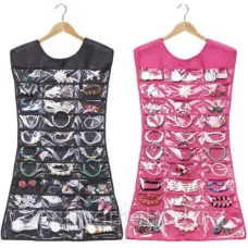 Многофункциональный двусторонний органайзер – платье для хранения украшений, аксессуаров Hanging Jewelry Organizer