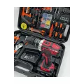 Многофункциональный набор инструментов с аккумуляторным шуруповертом RED MA800 • Шуруповерт аккумуляторный с набором ручных инструментов в кейсе для дома, ремонта, гаража и мастерской