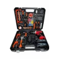 Многофункциональный набор инструментов с аккумуляторным шуруповертом RED MA800 • Шуруповерт аккумуляторный с набором ручных инструментов в кейсе для дома, ремонта, гаража и мастерской