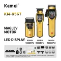 Барбер-набір для стрижки AND KM-8567 чорний • Акумуляторна машинка та тример для волосся, бороди, вусів, окантовки та домашнього грумінгу
