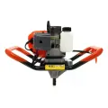 Бензиновый мотобур Earth Auger 52CC со шнеком 150×800 мм • Земляной бензобур Earth Auger 52CC для бурения отверстий под столбы, заборы и садовые опоры со шнеком 150×800 мм