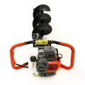 Бензиновый мотобур Earth Auger 52CC со шнеком 150×800 мм • Земляной бензобур Earth Auger 52CC для бурения отверстий под столбы, заборы и садовые опоры со шнеком 150×800 мм