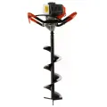 Бензиновый мотобур Earth Auger 52CC со шнеком 150×800 мм • Земляной бензобур Earth Auger 52CC для бурения отверстий под столбы, заборы и садовые опоры со шнеком 150×800 мм