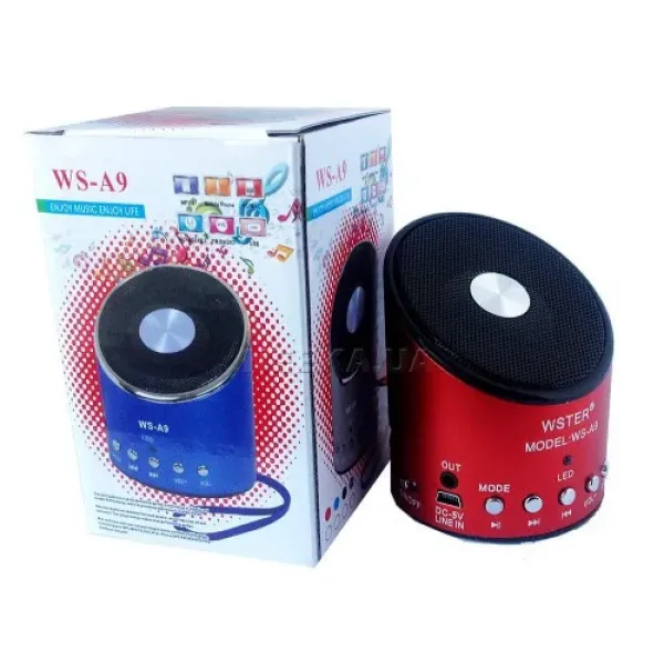 Беспроводная портативная Bluetooth блютуз мини-колонка WSTER WS-A9 PR2