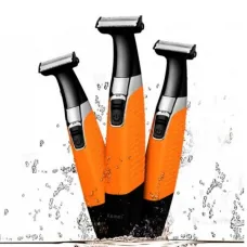 Беспроводной триммер – бритва Kemei KM-1910 профессиональный аккумуляторный для стрижки волос, бороды и усов + 4 насадки