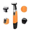 Беспроводной триммер – бритва Kemei KM-1910 профессиональный аккумуляторный для стрижки волос, бороды и усов + 4 насадки