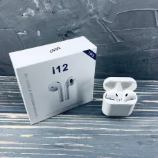 Беспроводные Bluetooth наушники Mdr Double i12 BT Sensor с кейсом CG08 PR4