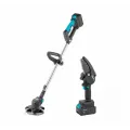 Беспроводная аккумуляторная коса + мини пила KRAFFTEC 48V 4inch (10 см) · Набор садового инструмента 2 в 1 Цепная пила для обрезки веток деревьев, кустарников и Триммер для травы