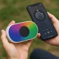 Беспроводная Bluetooth колонка SPS L-003 BT портативная с RGB подсветкой и слотом TF ∙ Мини-колонка блютуз для музыки, дома, отдыха и поездок