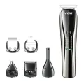 Беспроводная машинка - триммер для стрижки VGR V-029 6 в 1 с насадками и подставкой
