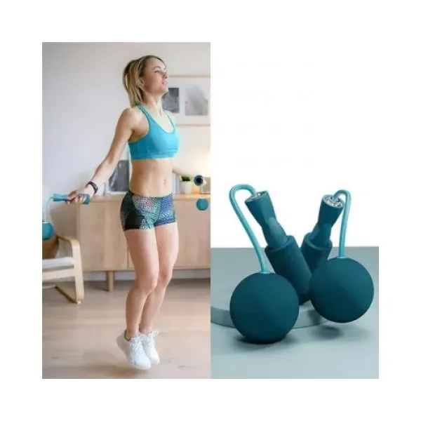 Беспроводная скакалка с утяжеленными шариками для занятий спортом • Удобная беспроводная скакалка с грузами для кардио и фитнеса