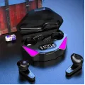 Беспроводные наушники X15 с Bluetooth и RGB подсветкой в зарядном кейсе · Гарнитура с микрофоном и шумоподавлением