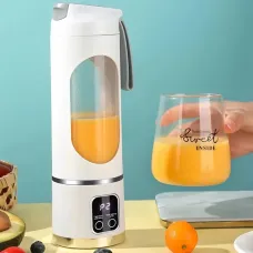 Беспроводная аккумуляторная мини соковыжималка – шейкер для соков, смузи, коктейлей LY-638 · Портативный блендер с USB зарядкой, 3 скорости, 450 мл