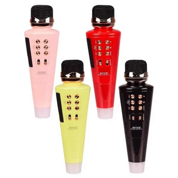 Беспроводной караоке микрофон WSTER WS-271 Bluetooth Колонка – микрофон с функцией записи ∙ Изменение голоса ∙ FM радио ∙ microSD ∙ USB