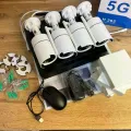 Бездротовий комплект відеоспостереження DVR KIT CAD Full HD UKC 8004/6673 WiFi 5G білий • Набір на 4 камери з реєстратором для дому, офісу, складу та ділянки