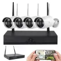 Бездротовий комплект відеоспостереження DVR KIT CAD Full HD UKC 8004/6673 WiFi 5G білий • Набір на 4 камери з реєстратором для дому, офісу, складу та ділянки