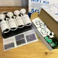 Бездротовий комплект відеоспостереження DVR KIT CAD Full HD UKC 8004/6673 WiFi 5G білий • Набір на 4 камери з реєстратором для дому, офісу, складу та ділянки