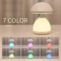 Безопасный детский светильник – ночник Гриб с мягким светом LED Mushroom Lamp HUIAN HC-868 USB, 7 цветов