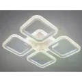 Белая потолочная светодиодная люстра X-594 с пультом • LED-люстра квадраты для спальни, гостиной, кухни и современного интерьера