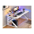 Белый компьютерный стол Dash S12 • Компьютерный и игровой стол Dash S12 120×60×72,5 см для ПК, ноутбука, работы и учебы