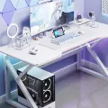 Белый компьютерный стол Dash S12 • Компьютерный и игровой стол Dash S12 120×60×72,5 см для ПК, ноутбука, работы и учебы