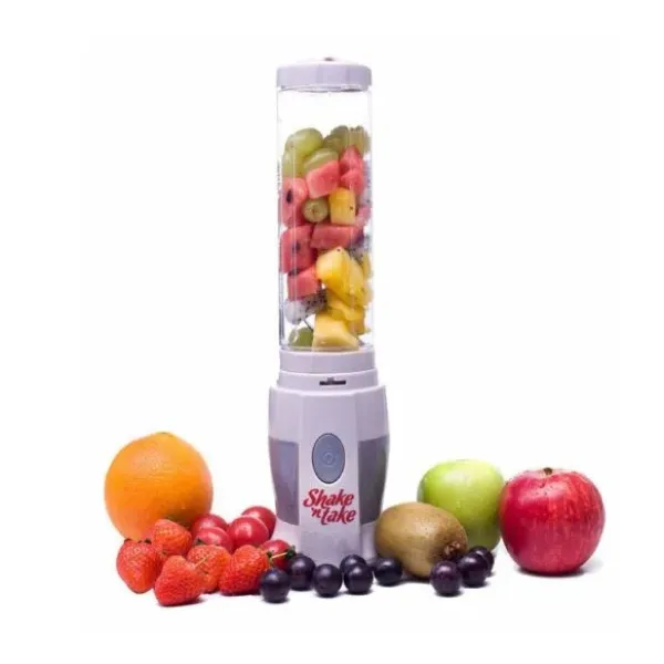 Блендер - шейкер Shake n Take для коктейлей и смузи ∙ Портативный шейкер со стаканом, 300 мл