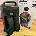 Bluetooth колонка Portable Party Speaker TTD-2016 • Портативна бездротова акустична система TTD-2016 з караоке, LED-підсвіткою, USB, FM-радіо та акумулятором