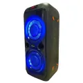 Bluetooth колонка TTD-2809 20 Вт • Портативна бездротова акустична система TTD-2809 з двома динаміками 8 дюймів, караоке, LED-підсвіткою, USB, FM-радіо та TWS