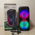 Bluetooth колонка TTD-2809 20 Вт • Портативна бездротова акустична система TTD-2809 з двома динаміками 8 дюймів, караоке, LED-підсвіткою, USB, FM-радіо та TWS