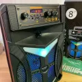 Bluetooth колонка Wireless Speaker TTD-8243 • Портативная аккумуляторная акустическая система Wireless Speaker TTD-8243 с караоке, USB, FM-радио, микрофонным входом и LED-подсветкой
