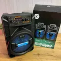 Bluetooth колонка Wireless Speaker TTD-8245 • Портативна бездротова акустична система Wireless Speaker TTD-8245 з акумулятором, караоке, USB, microSD, AUX і LED-підсвіткою