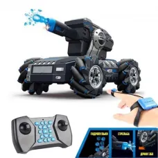 Боевой стреляющий танк машинка Mech Chariot Drift 360 управление жестами с водными бомбами и лазерным лучом