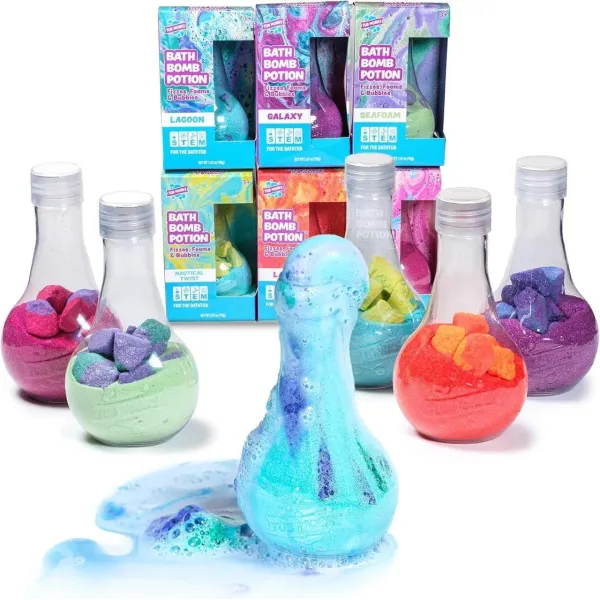 Бомбочки для ванни Tub Works 26X-309 6 шт. • Дитячий набір Tub Works Kids Bath Bomb Magic Potion 26X-309 із шипучими зіллями, кольоровою піною та бульбашками для гри під час купання