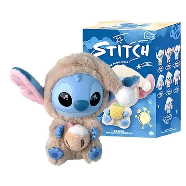 Брелок Стич Labubu 15 см в коробке-сюрпризе Eat Something Before Sleep • Коллекционная фигурка-аксессуар Stitch Лабубу на рюкзак и ключи