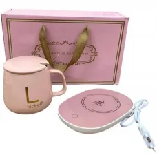 Чашка керамическая на подставке с подогревом в подарочной упаковке ∙ Теплый коврик для поддержания температуры напитка 55°