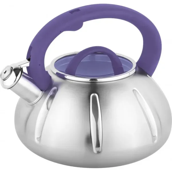 Чайник Unique UN-5303 3 л • Нержавеющий чайник с нейлоновой ручкой и свистком