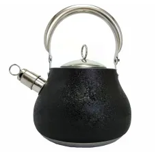 Черный чайник со свистком из нержавеющей стали BN-720, 2.7 л Черный чайник со свистком из нержавеющей стали BN-720, 2.7 л