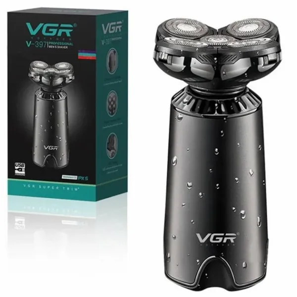 Мужская электробритва VGR V-397 · Аккумуляторная бритва с пятью бритвенными головками и водонепроницаемым корпусом