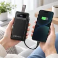 Черный Power Bank Aroimac ORA503 40000 mAh • Портативное зарядное устройство Aroimac ORA503 с быстрой зарядкой 22,5W Fast Charge QC3.0, 4 USB выхода и LED дисплеем