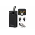 Черный Power Bank Aroimac ORA503 40000 mAh • Портативное зарядное устройство Aroimac ORA503 с быстрой зарядкой 22,5W Fast Charge QC3.0, 4 USB выхода и LED дисплеем