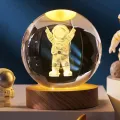 Декоративный 3D ночник Хрустальный Шар 8 см · Настольная лампа - светильник с 3D эффектом Галлактика
