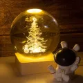 Декоративный Новогодний 3D ночник Хрустальный Шар 8 см · Настольная лампа - светильник с 3D эффектом с новогодней тематикой