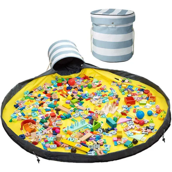 Детская сумка – мешок для игрушек 2 в 1: Игровой коврик + Корзина для хранения